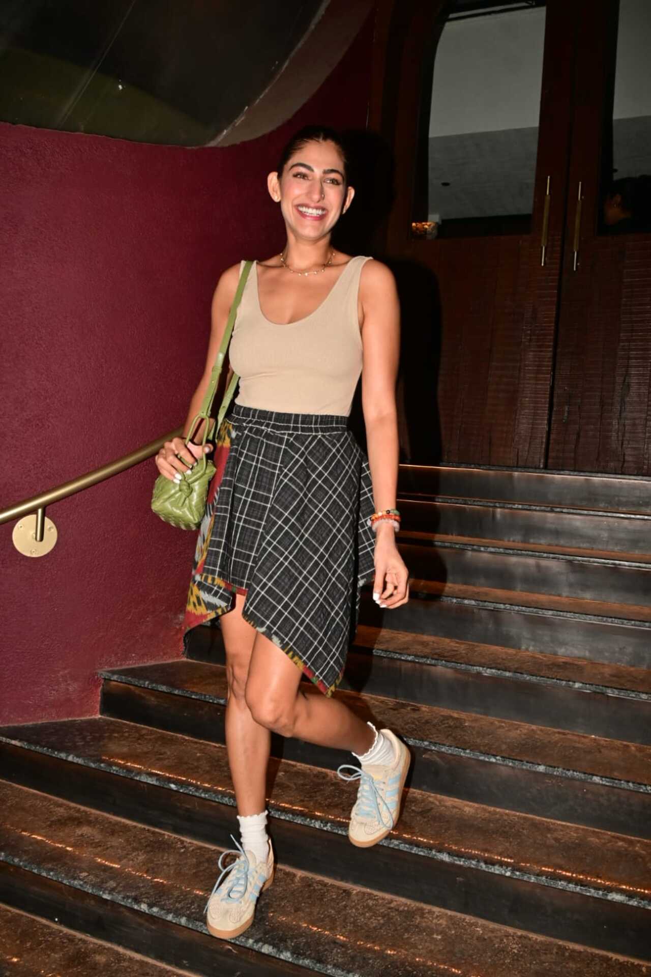 Kubbra Sait was also seen arriving at a restaurant in the city.